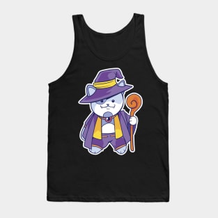 D&D Wizard Class Kawaii Cat T-Shirt Tank Top